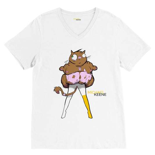 "Phillip the Vinegar Cat" Premium Unisex V-Neck T-shirt